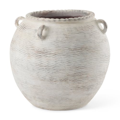 69800 - Misha 25.2L x 25.2W x 22.4H Cream Ceramic Floor Vase