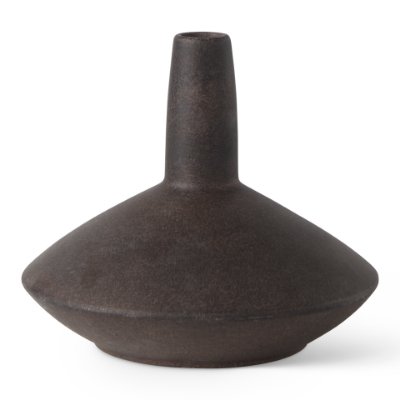 69801 - Rylee 6.9H Dark Brown Ceramic Vase