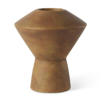 69808 - Esme 7.1L x 7.1W x 8.1H  Light Brown Ceramic Vase