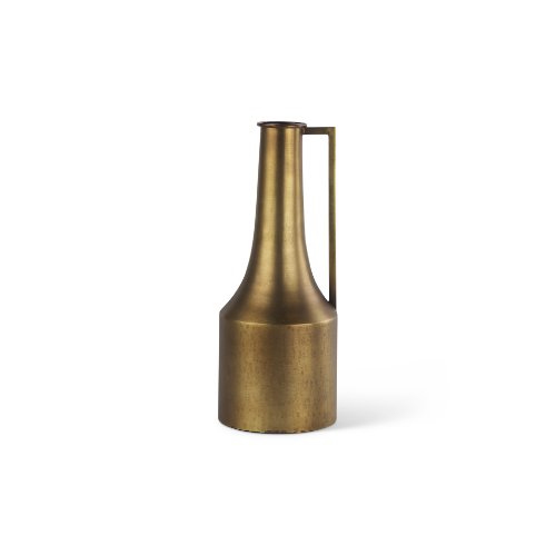 69854 - Aubrey Small 14.0H Gold Iron Flower Jug Vase