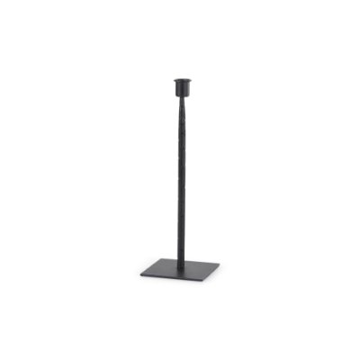 69860 - Porter 4.5L x 4.5W x 12.0H Small Black Iron Candle Holder