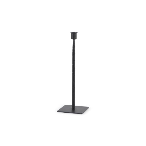 69860 - Porter 4.5L x 4.5W x 12.0H Small Black Iron Candle Holder