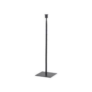 Porter 5.0L x 5.0W x 18.0H Medium Black Iron Candle Holder
