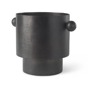 Juno 8.5H Large Black Iron Vase