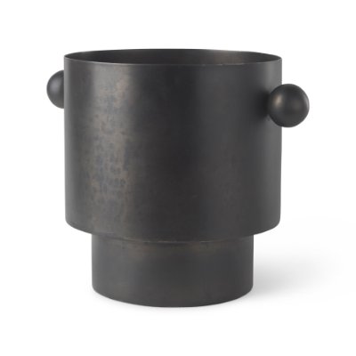 69871 - Juno 8.5H Large Black Iron Vase