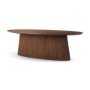 69961-AB - Lance 94"L x 50"W x30"H Medium Brown Solid Wood Oval Dining Table