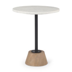 Maxwell Marble Top Pedestal End/Side Table