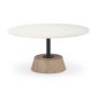 69976-AB - Maxwell  Marble Top Pedestal Base Round Coffee Table