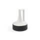 69648 - Burton 8.3H Small White and Black Ceramic Jug Vase