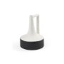 69648 - Burton 8.3H Small White and Black Ceramic Jug Vase