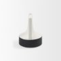 69648 - Burton 8.3H Small White and Black Ceramic Jug Vase