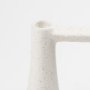 69648 - Burton 8.3H Small White and Black Ceramic Jug Vase