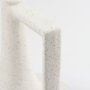 69648 - Burton 8.3H Small White and Black Ceramic Jug Vase