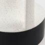69648 - Burton 8.3H Small White and Black Ceramic Jug Vase
