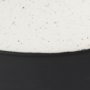 69648 - Burton 8.3H Small White and Black Ceramic Jug Vase
