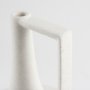 69650 - Burton 13.1H Large White and Black Ceramic Jug Vase