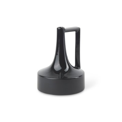 69979 - Burton 8.3H Small Glossy and Matte Black Ceramic Jug Vase