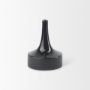 69979 - Burton 8.3H Small Glossy and Matte Black Ceramic Jug Vase