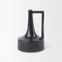 69980 - Burton 11.6H Medium Glossy and Matte Black Ceramic Jug Vase