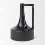 69981 - Burton 13.1H Large Glossy and Matte Black Ceramic Jug Vase