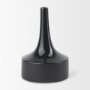 69981 - Burton 13.1H Large Glossy and Matte Black Ceramic Jug Vase
