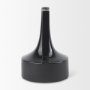 69981 - Burton 13.1H Large Glossy and Matte Black Ceramic Jug Vase