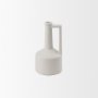69982 - Burton 10.8H Small White Ceramic Jug Vase