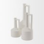 69982 - Burton 10.8H Small White Ceramic Jug Vase