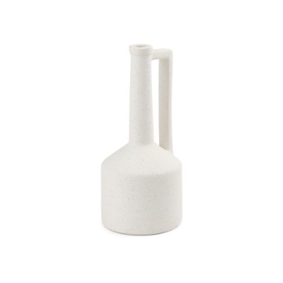 69983 - Burton 14.2H Medium White Ceramic Jug Vase