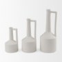 69983 - Burton 14.2H Medium White Ceramic Jug Vase
