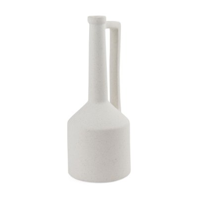 69984 - Burton 17.1H Large White Ceramic Jug Vase