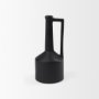 69986 - Burton 14.2H Medium Matte Black Ceramic Jug Vase