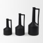 69987 - Burton 17.1H Large Matte Black Ceramic Jug Vase