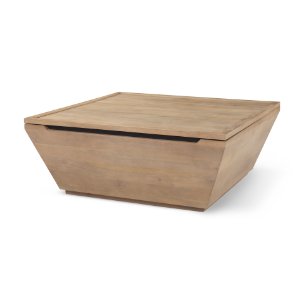 Wyatt 41.0L x 41.0W x 16.0H Brown Wood Angular Coffee Table