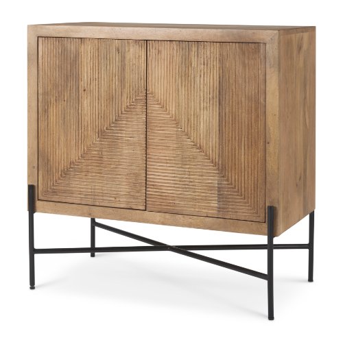 69754 - Cairo 36.0L x 19.5W x 36.0H 2 Door Wood and Metal Cabinet