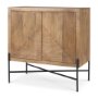 69754 - Cairo 36.0L x 19.5W x 36.0H 2 Door Wood and Metal Cabinet