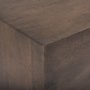 69781 - West 55L x 32W x 14H Medium Brown Wooden Angled Coffee Table