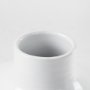 69795 - Amos 18.5L x 18.5W x 24.4H White and Dark Beige Color Blocked Ceramic Floor Vase