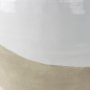 69795 - Amos 18.5L x 18.5W x 24.4H White and Dark Beige Color Blocked Ceramic Floor Vase