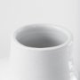 69796 - Amos 20.5L x 20.5W x 31.9H White and Dark Beige Color Blocked Ceramic Floor Vase