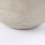 69796 - Amos 20.5L x 20.5W x 31.9H White and Dark Beige Color Blocked Ceramic Floor Vase