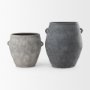 69797 - Zuma 27.2L x 18.1W x 24.4H Light Gray Ceramic Floor Vase