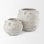 69800 - Misha 25.2L x 25.2W x 22.4H Cream Ceramic Floor Vase