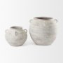 69800 - Misha 25.2L x 25.2W x 22.4H Cream Ceramic Floor Vase