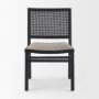 69828 - Wynn 20.5L x 24.6W x 34.1H Beige Fabric W/Black Wood Dining Chair