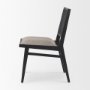 69828 - Wynn 20.5L x 24.6W x 34.1H Beige Fabric W/Black Wood Dining Chair