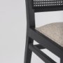 69828 - Wynn 20.5L x 24.6W x 34.1H Beige Fabric W/Black Wood Dining Chair