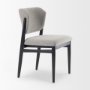 69830 - Cline  20.9L x 23.0W x 31.9H Gray Fabric W/Black Wood Dining Chair