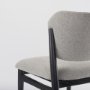 69830 - Cline  20.9L x 23.0W x 31.9H Gray Fabric W/Black Wood Dining Chair