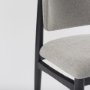 69830 - Cline  20.9L x 23.0W x 31.9H Gray Fabric W/Black Wood Dining Chair
